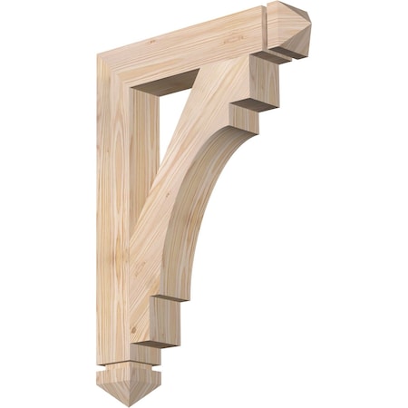 Merced Arts & Crafts Smooth Bracket, Douglas Fir, 3 1/2W X 20D X 28H